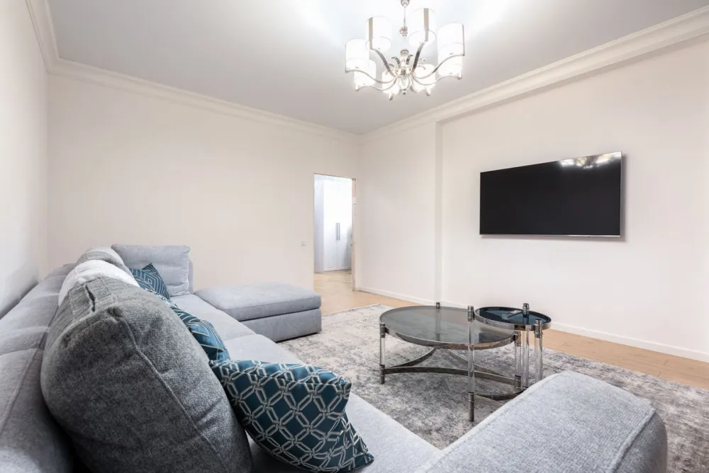 Finished living room interior